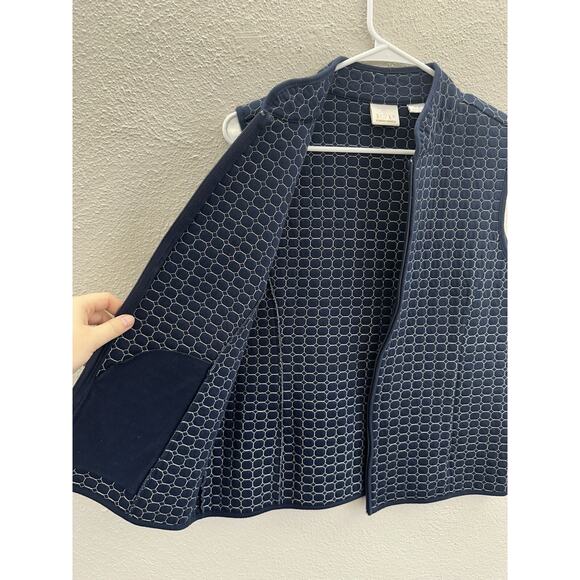 EP Pro Womens Vest Size Medium Navy Blue Quilted Zip Up Sleeveless - Picture 3 of 9